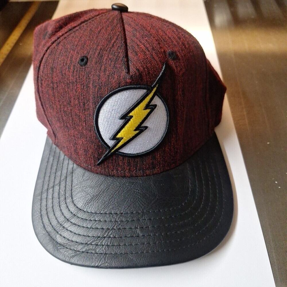 Flash Flatbill Hat Unisex Maroon Black SnapBack